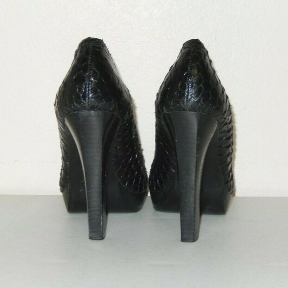 Calvin Klein Heels Pumps 6 Sarika Black Koi Platform High Heel Shoes - Picture 7 of 10